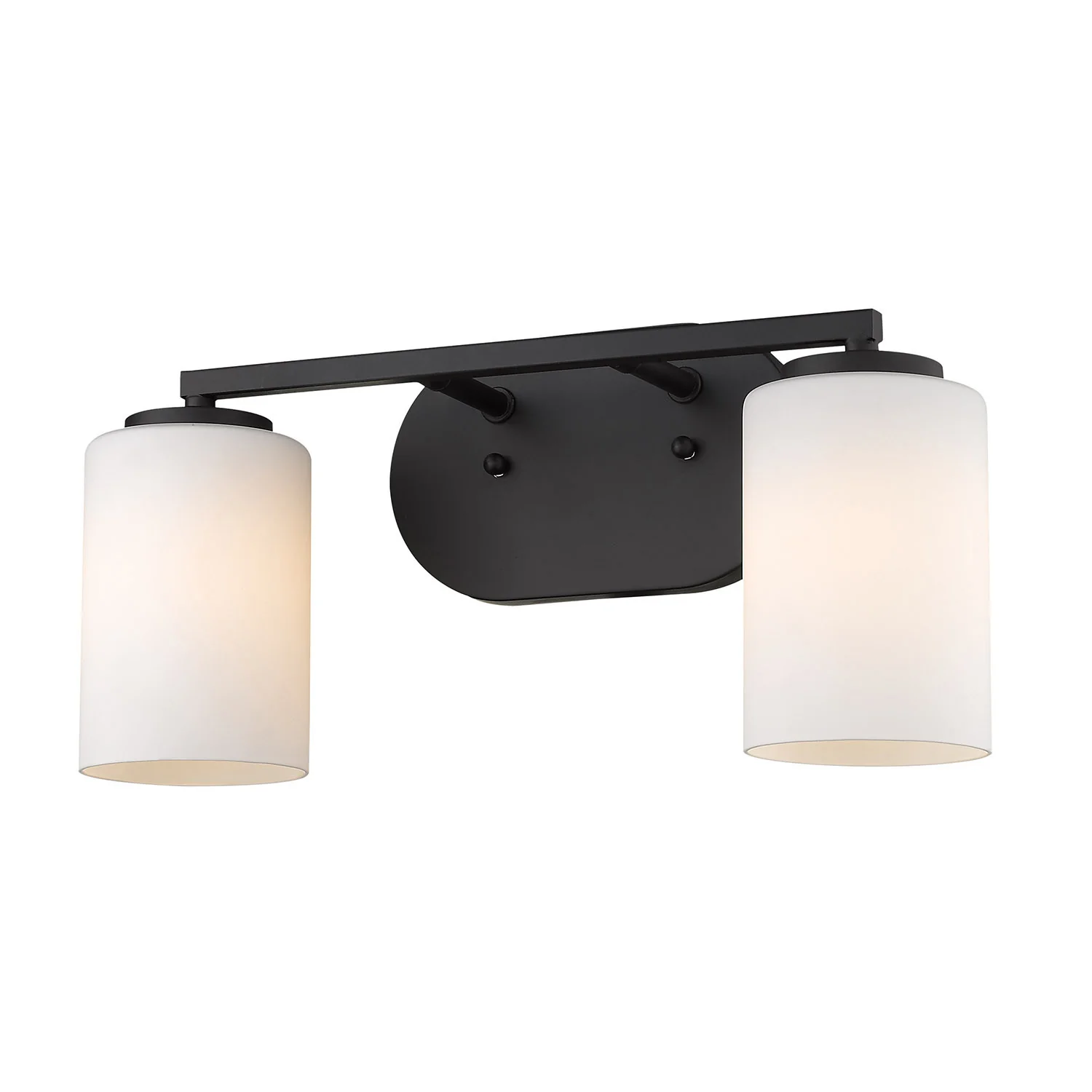 Manhattan 2-Light 16 in Bathroom Vanity Light, Matte Black - Image 3