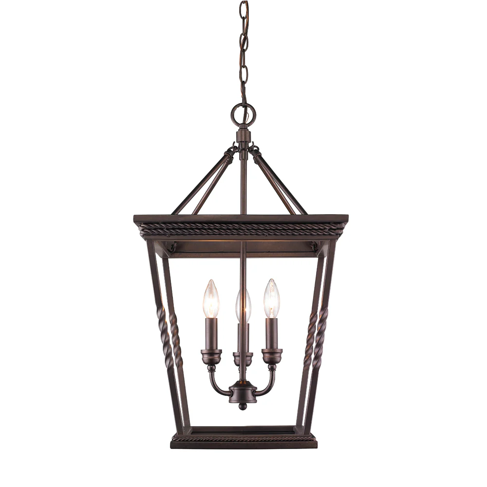 Davenport 3-Light Pendant, Etruscan Bronze