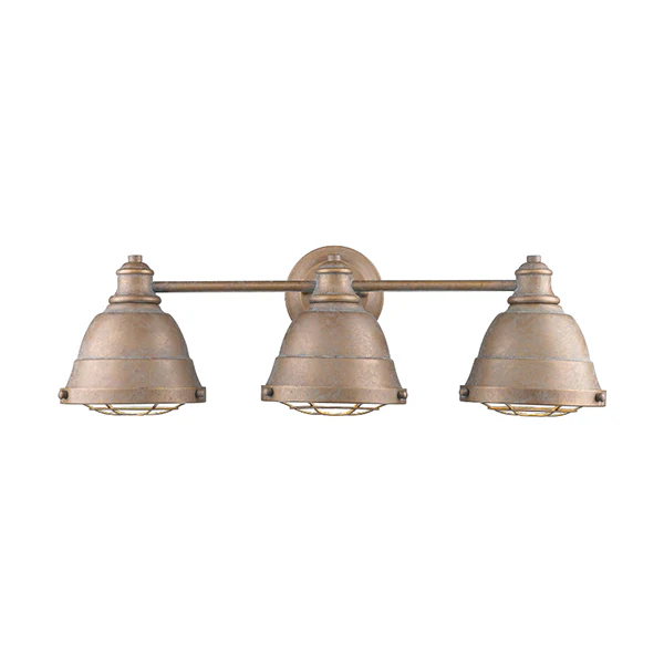 Bartlett 3-Light Bathroom Vanity Light with Metal Shade, Copper Patina - Image 2