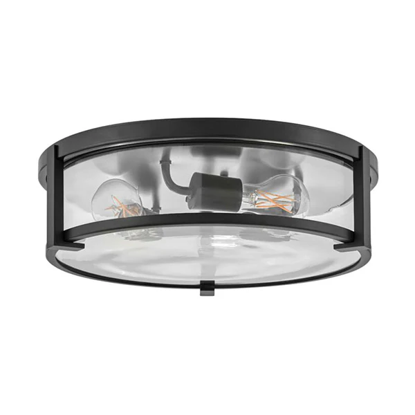 Lowell Medium Flush Mount, Black - Image 2