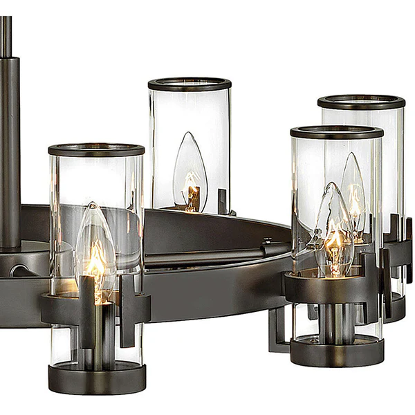 Reeve 8-Light Medium Single-Tier Chandelier, Black Oxide - Image 2