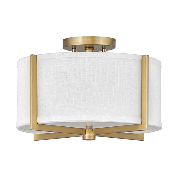 Axis 2-Light Semi-Flush Mount Ceiling Light, Heritage Bronze