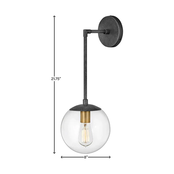 Moore Wall Sconce, Heritage Brass - Image 2