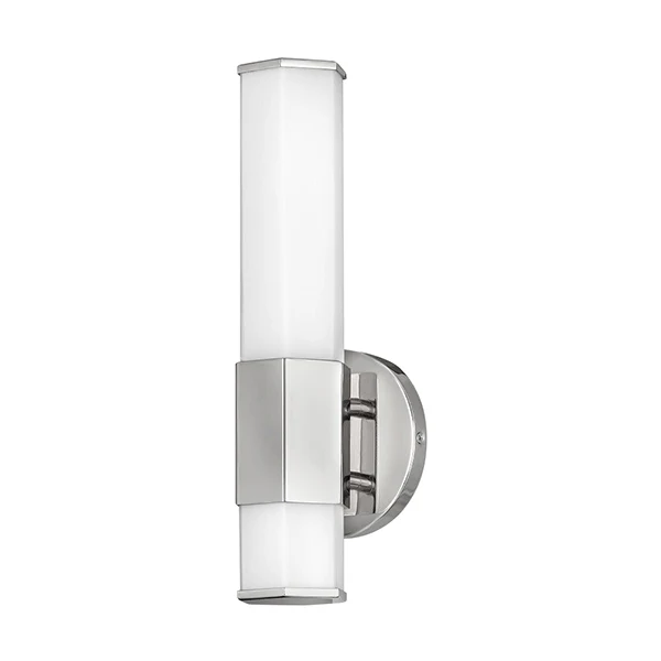 Facet 1-Light 14 in Sconce Wall Light, Polished Nickel 1-Light