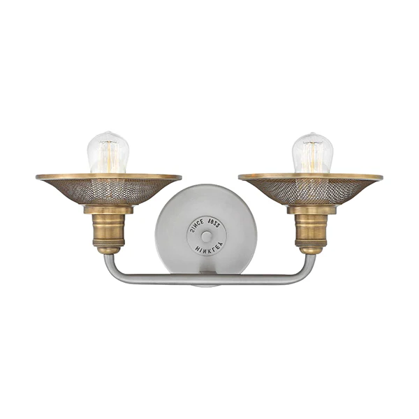 Rigby 2-Light Bathroom Vanity Light with Metal Shade, Antique Nickel - Image 2