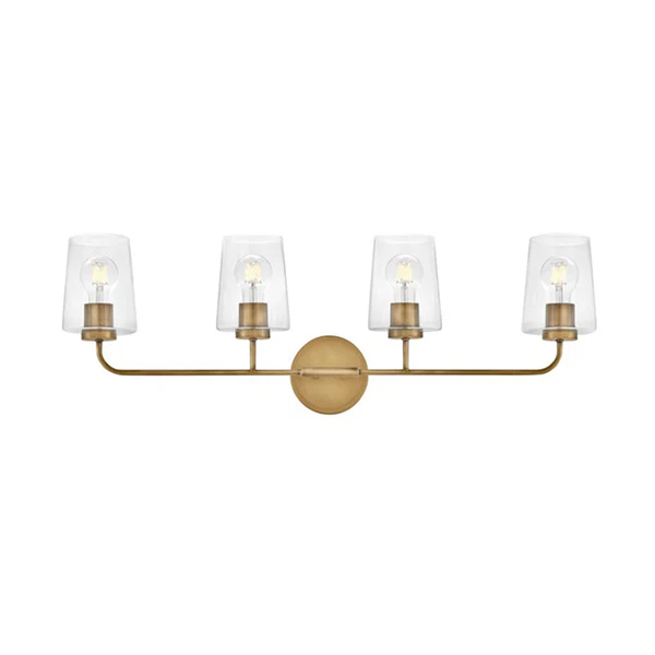Kline 4-Light Bathroom Vanity Light, Heritage Brass