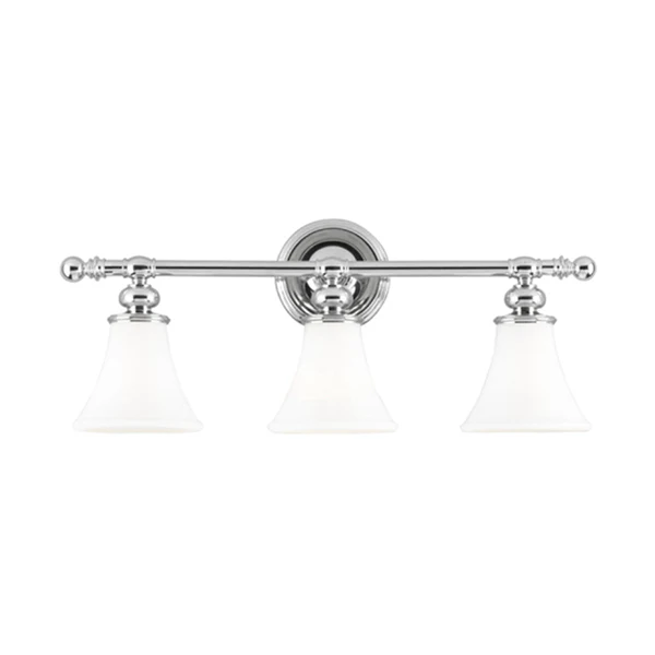 Weston Bathroom Vanity Light, Polished Nickel