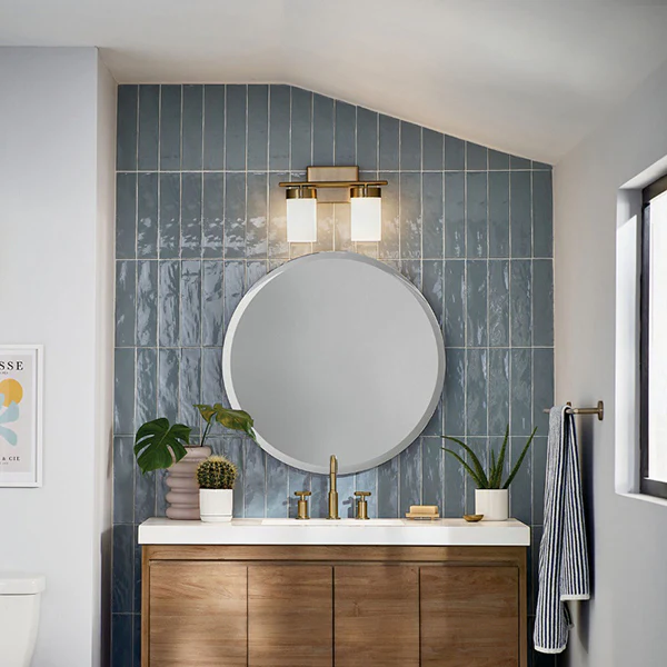 Camile Bathroom Vanity Light, Aged Brass - Image 2