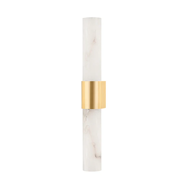 Ellington 2-Light 24 in Bathroom Vanity Light, Aged Brass