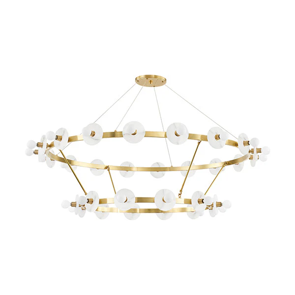 Austen 30-Light Chandelier, Aged Brass
