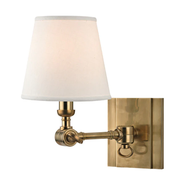 Hillsdale Wall Sconce, Aged Brass