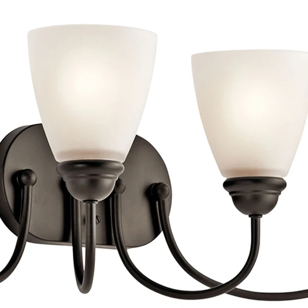 Elmont 2-Light 15-1/2 in Bathroom Vanity Light, Old Bronze - Image 2