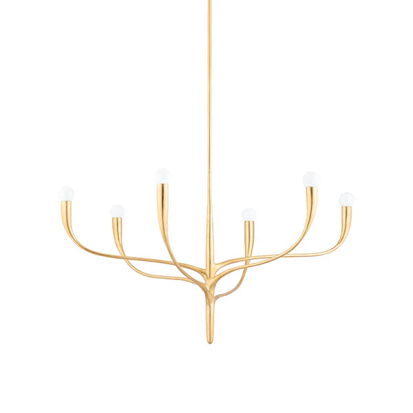 Labra 6-Light Chandelier, Vintage Gold Leaf