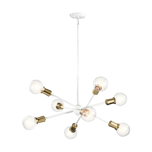 Armstrong 8-Light 100W Chandelier, White