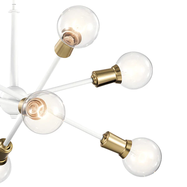Armstrong 8-Light 100W Chandelier, White - Image 2
