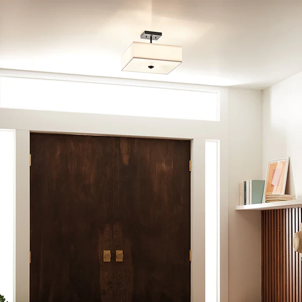 Shailene 3-Light Semi-Flush Mount Ceiling Light, Black - Image 3
