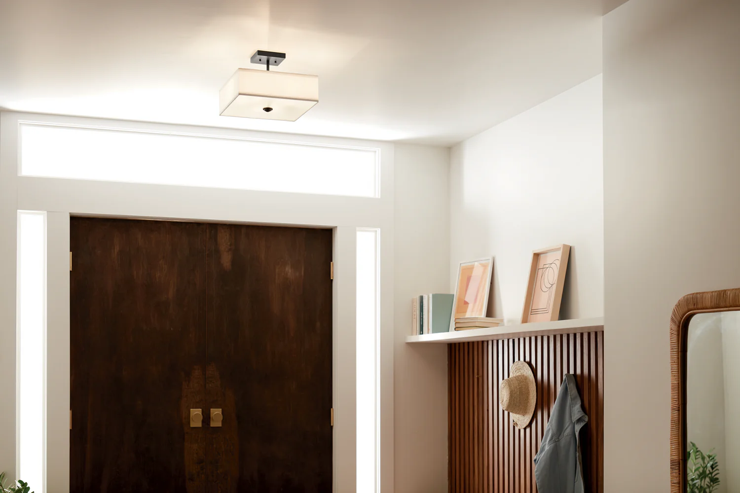 Shailene 3-Light Semi-Flush Mount Ceiling Light, Black - Image 4