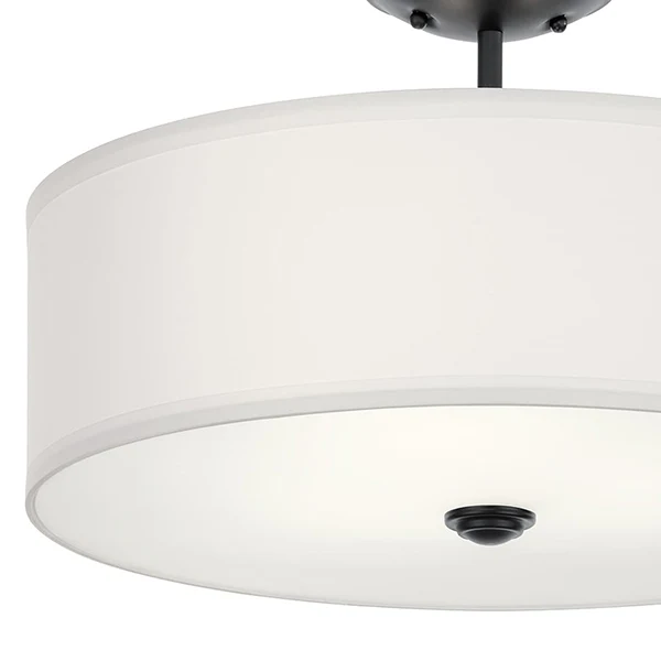 Shailene 3-Light Semi-Flush Mount Ceiling Light, Black - Image 2
