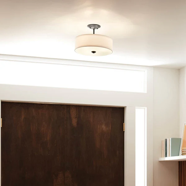 Shailene 3-Light Semi-Flush Mount Ceiling Light, Black - Image 3