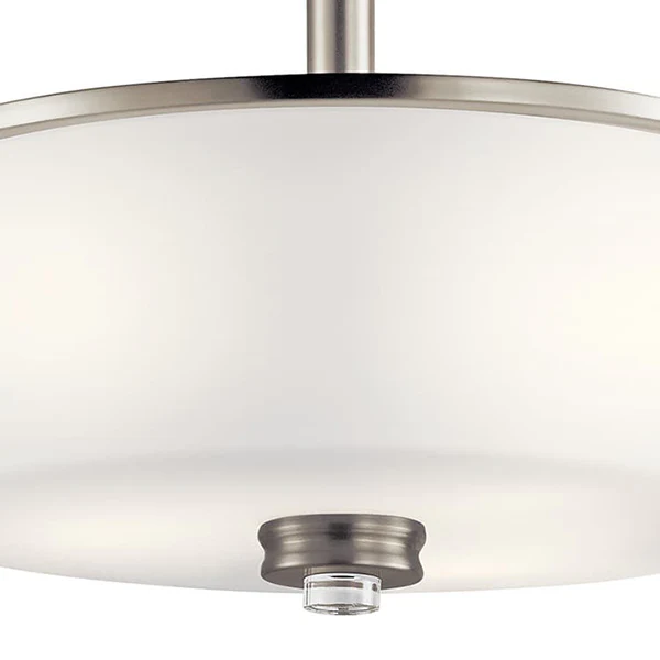 Joelson 3-Light Semi-Flush Mount Ceiling Light, Brushed Nickel - Image 2