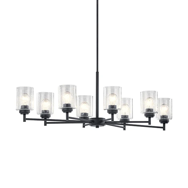 Winslow 8-Light 1-Tier 75W Chandelier, Black - Image 2