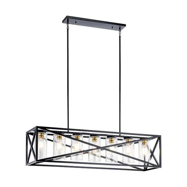 Moorgate 7-Light Linear Chandelier, Black