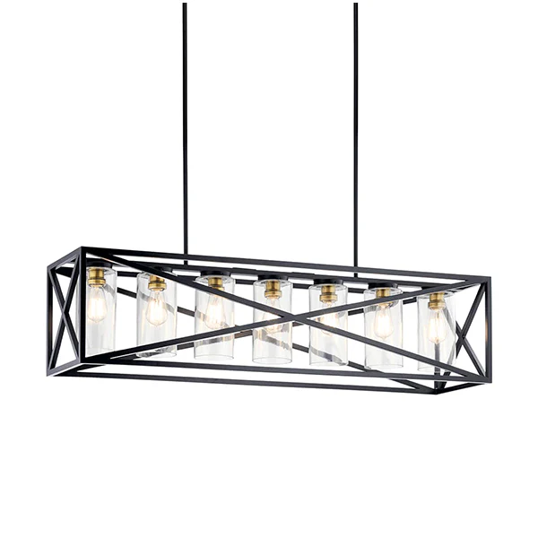 Moorgate 7-Light Linear Chandelier, Black - Image 2