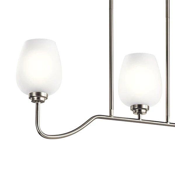 Valserrano 3-Light Linear 75W Chandelier, Brushed Nickel - Image 2