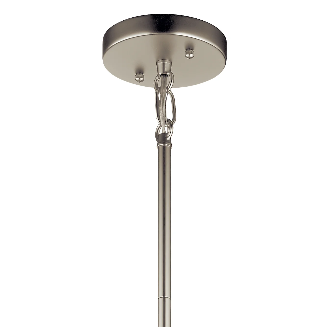 Birkleigh 1-Light Pendant with Fabric Cylinder Shade, Satin Nickel - Image 2