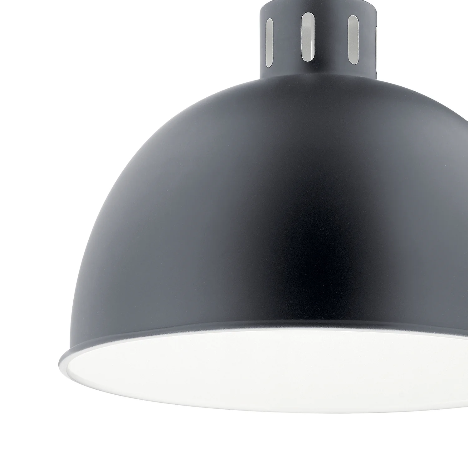 Zailey 1-Light Pendant with Metal Dome Shade, Black - Image 4