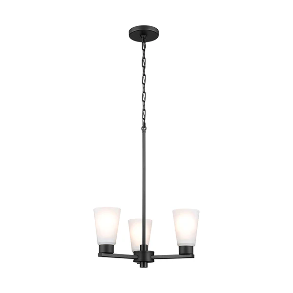 Stamos 3-Light 1-Tier Chandelier, Black