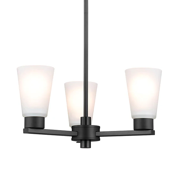 Stamos 3-Light 1-Tier Chandelier, Black - Image 2
