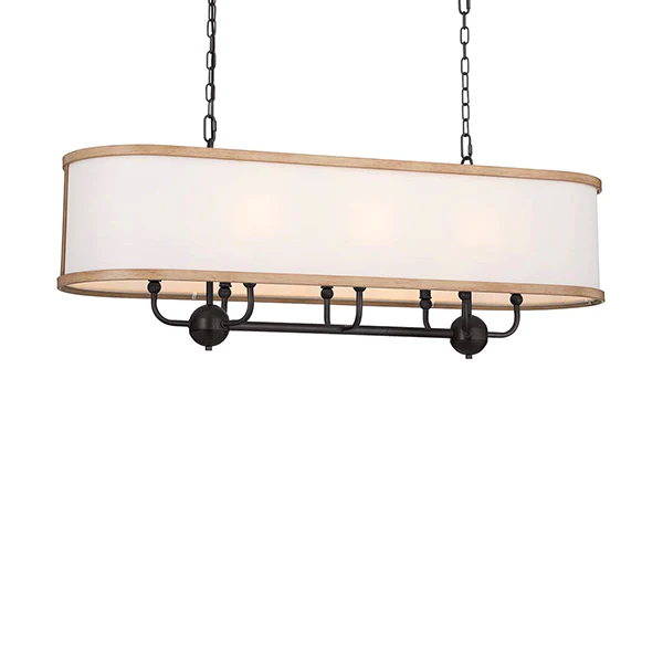 Heddle 8-Light Linear Chandelier, Anvil Iron - Image 2
