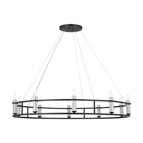 Rosalind 10-Light Chandelier, Black