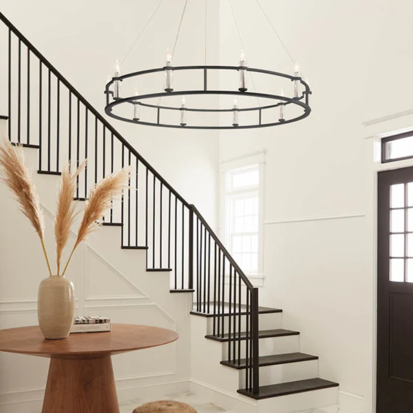 Rosalind 10-Light Chandelier, Black - Image 3