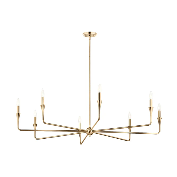 Alvaro 8-Light 1-Tier Chandelier, Champagne Bronze