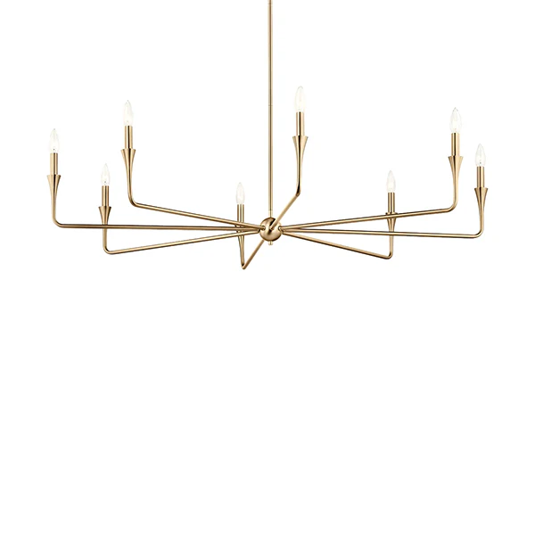 Alvaro 8-Light 1-Tier Chandelier, Champagne Bronze - Image 2