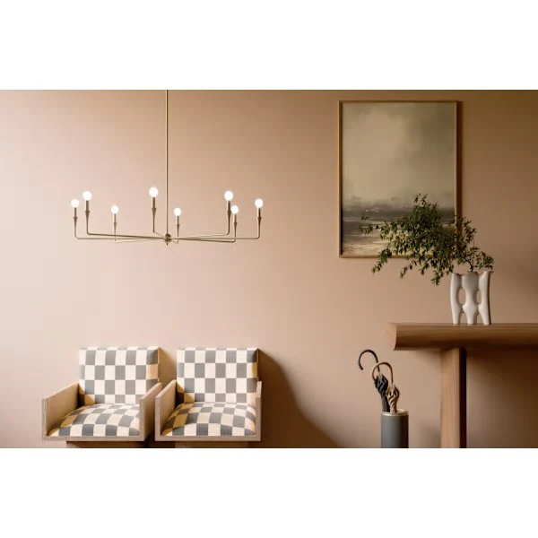 Alvaro 8-Light 1-Tier Chandelier, Champagne Bronze - Image 3