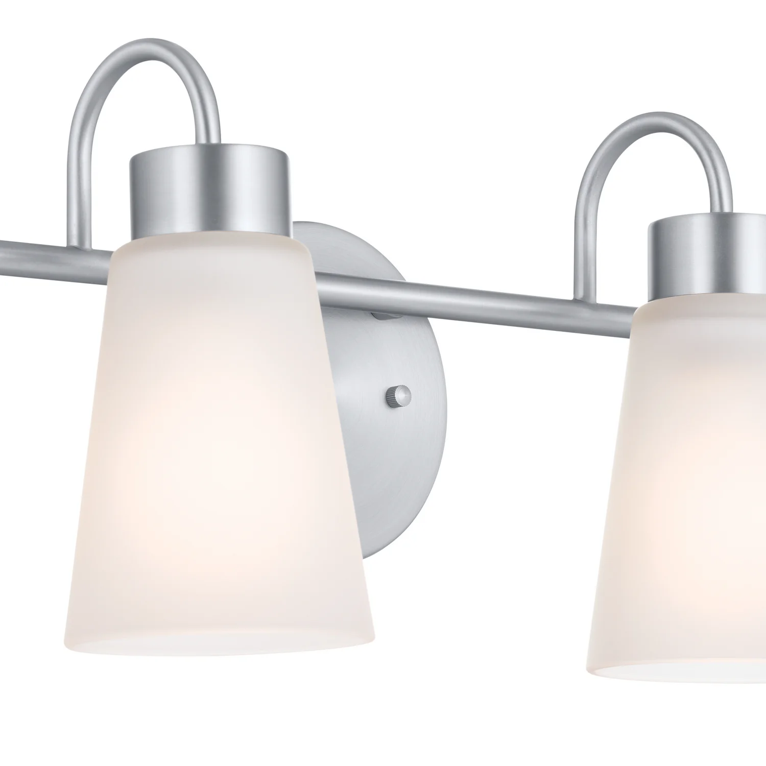 4-Light Fixture, Brushed Nickel, 24 in W x 8 in H, Modern Style - Image 2