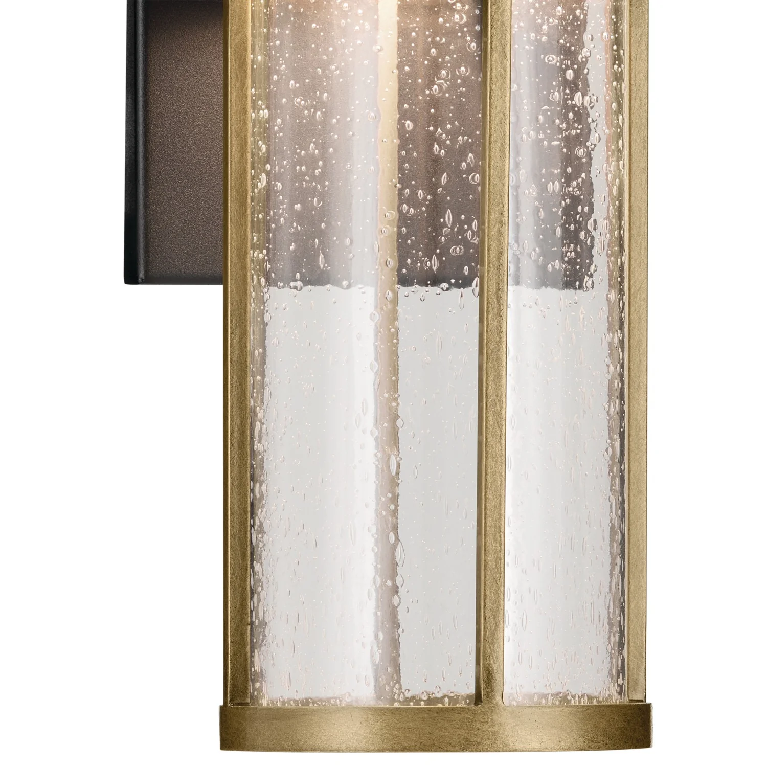 Camillo 1-Light Wall Lantern Sconce Wall Sconce, Textured Black/Natural Brass - Image 3