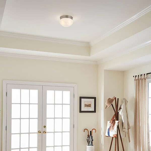 Ceiling Space 2-Light Flush Mount Light Ceiling Light, Brushed Nickel - Image 3