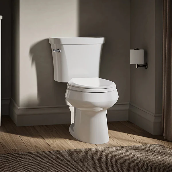 Wellworth 1.28 gpf Two-Piece Elongated Toilet, White - Image 3
