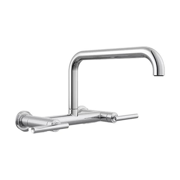 Purist Two-Hole Wall-Mount Bridge Kitchen Sink Faucet - Image 3