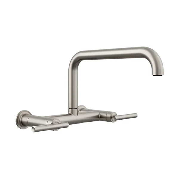 Purist Two-Hole Wall-Mount Bridge Kitchen Sink Faucet - Image 4