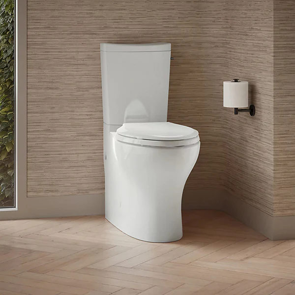 Persuade Curv Dual-Flush Two-Piece Elongated Toilet with Skirted Trapway, White - Image 3
