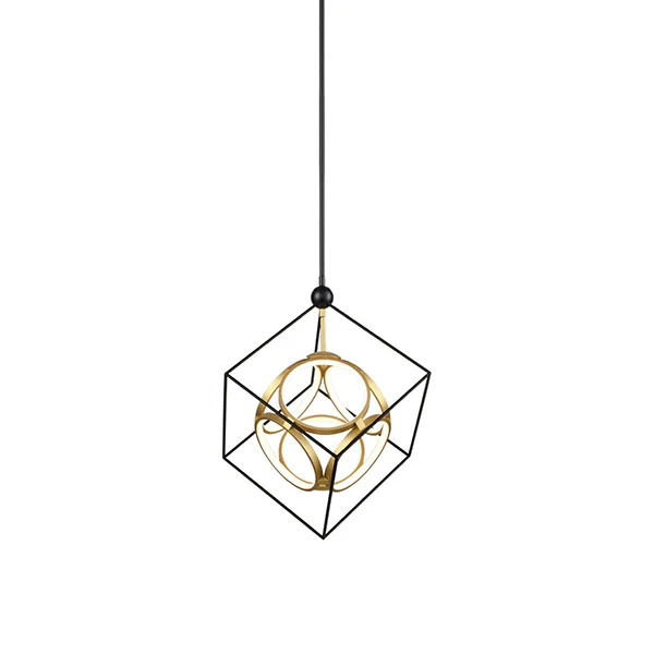 Monza 20 in Chandelier, Black/Antique Brass