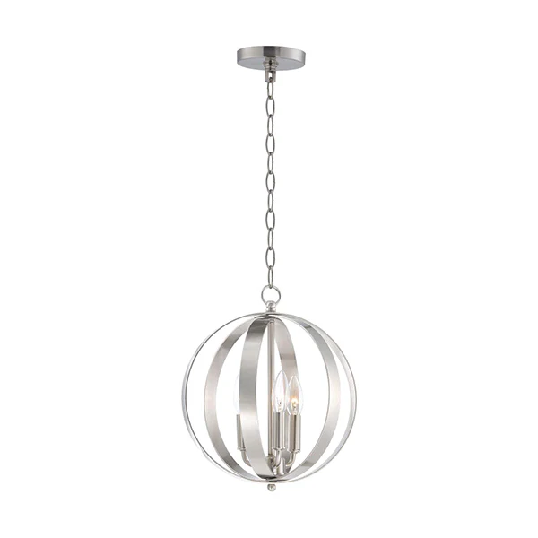Provident 3-Light Chandelier, Satin Nickel