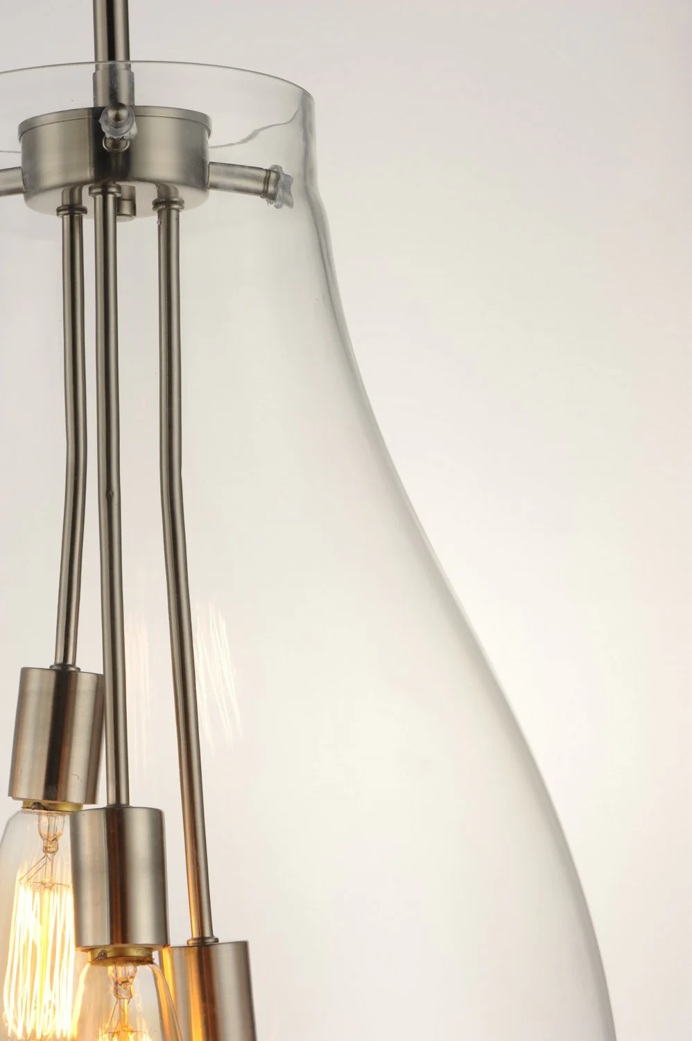 Gourd 3-Light Pendant, Satin Nickel - Image 2