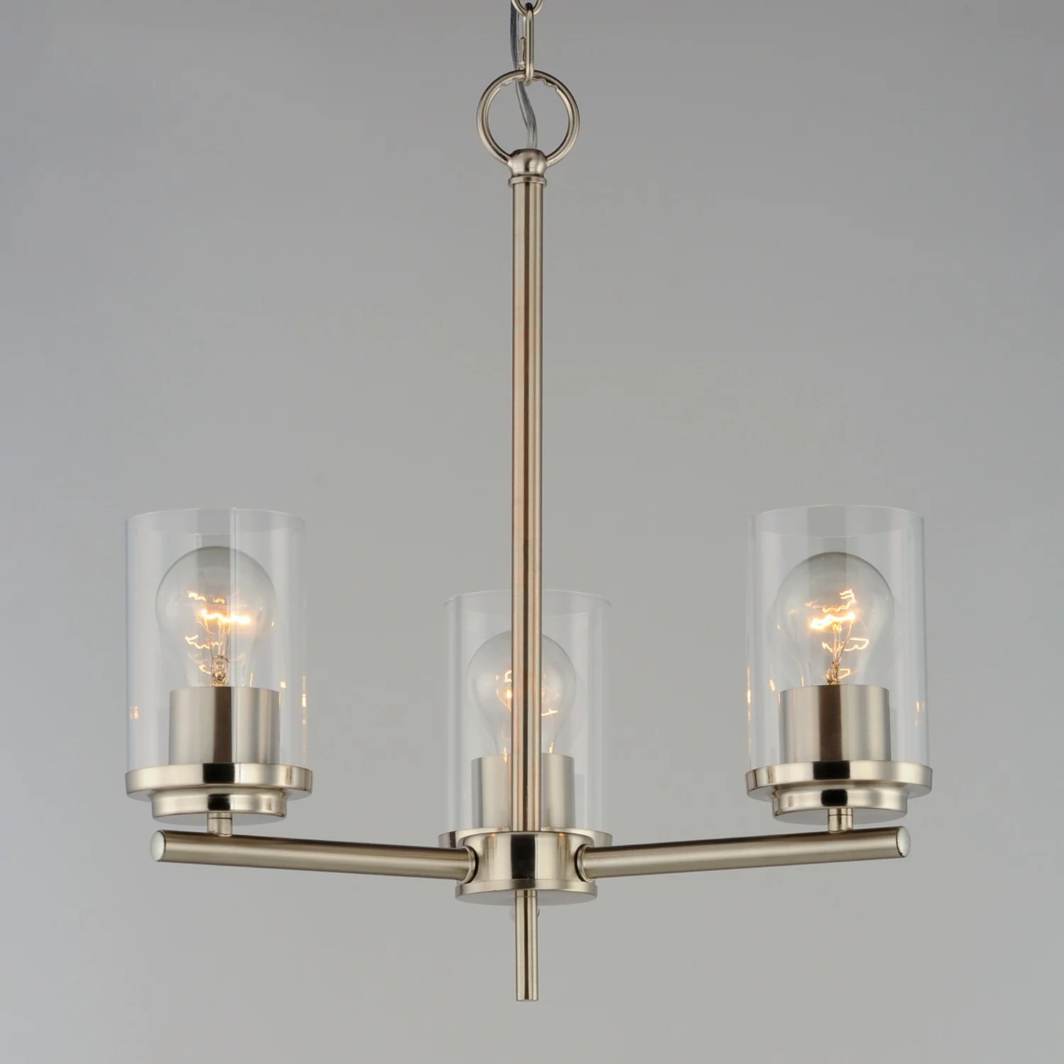 Corona 3-Light Chandelier, Satin Nickel - Image 3