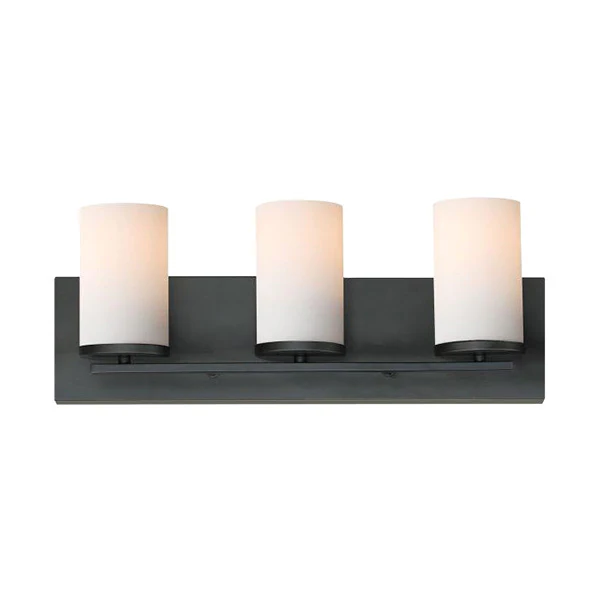 Lateral 3-Light 24 in Bathroom Vanity Light, Black